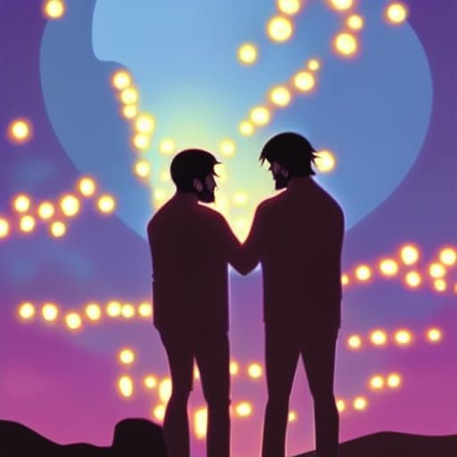 Comic Book Art of Two Men