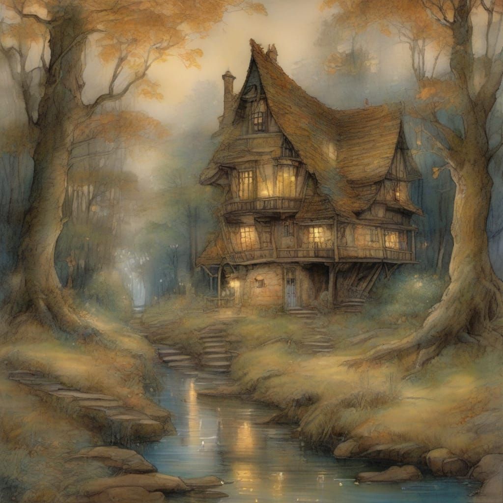 Whimsical Victorian Wizard's Woodland Haven