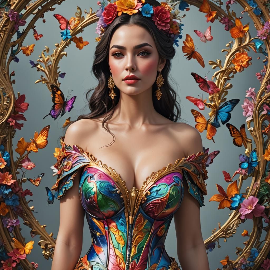 Hyperrealistic Portrait of a Beautiful Woman