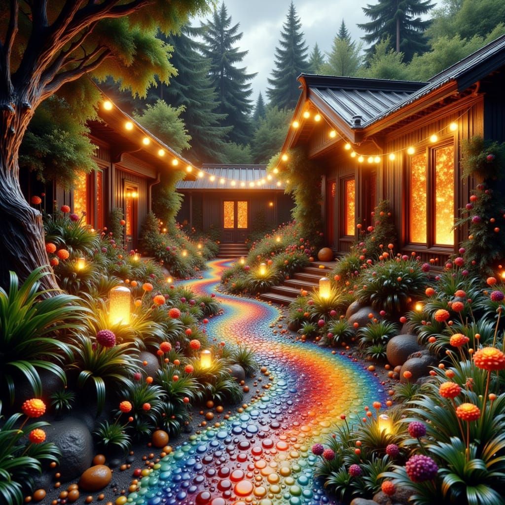 Enchanting Garden Path to Bohemian House