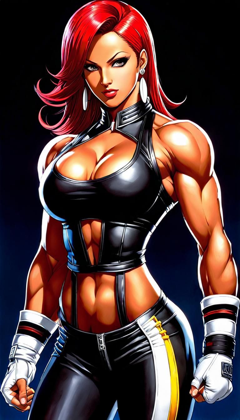 Brazilian Bodybuilder as Anime Fighter Character