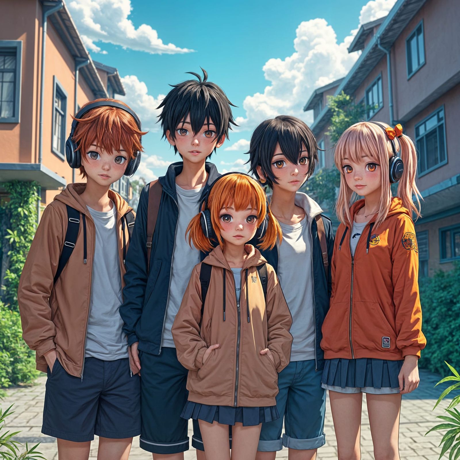 Gen Z Anime-Style College Book Cover