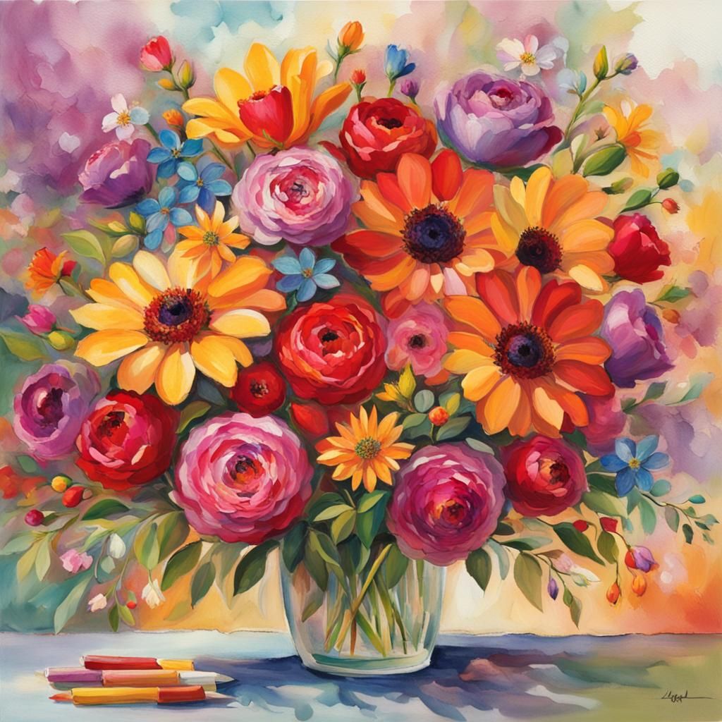 Valentine's Day: Bouquet, Hug, and Gratitude