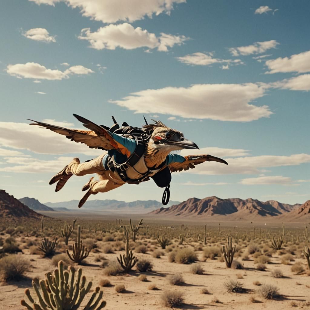 1950s roadrunner skydiving 2
