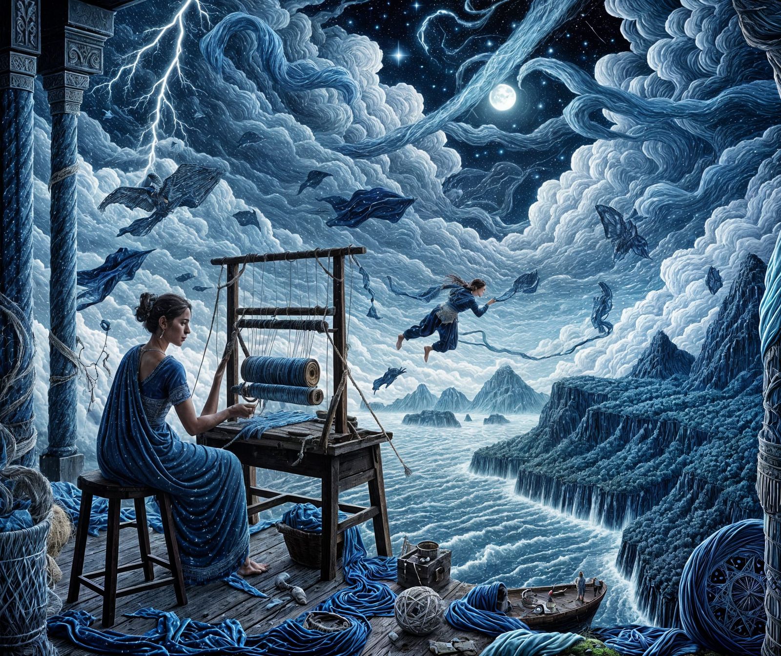 Moonlit Weaver of Ancient Tales