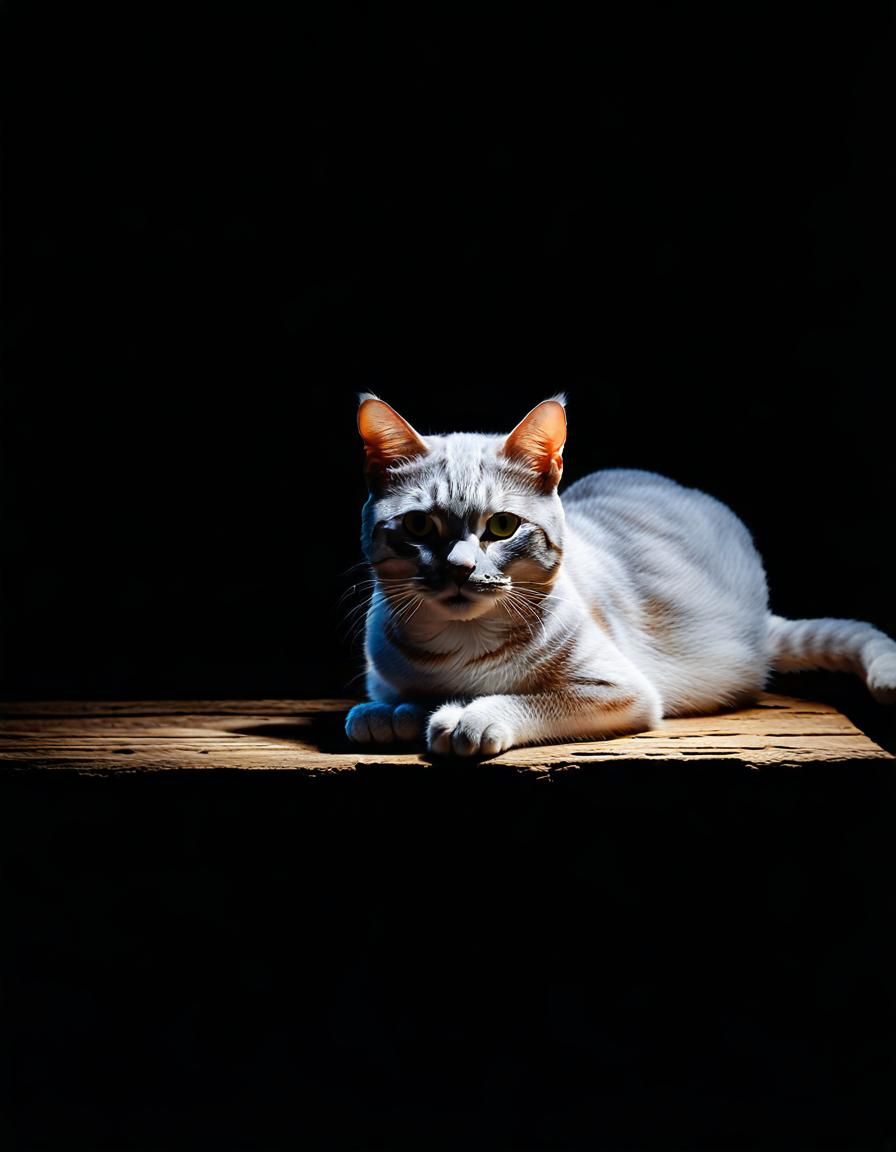 Hyperrealistic Calico Cat Portrait with Studio Lighting