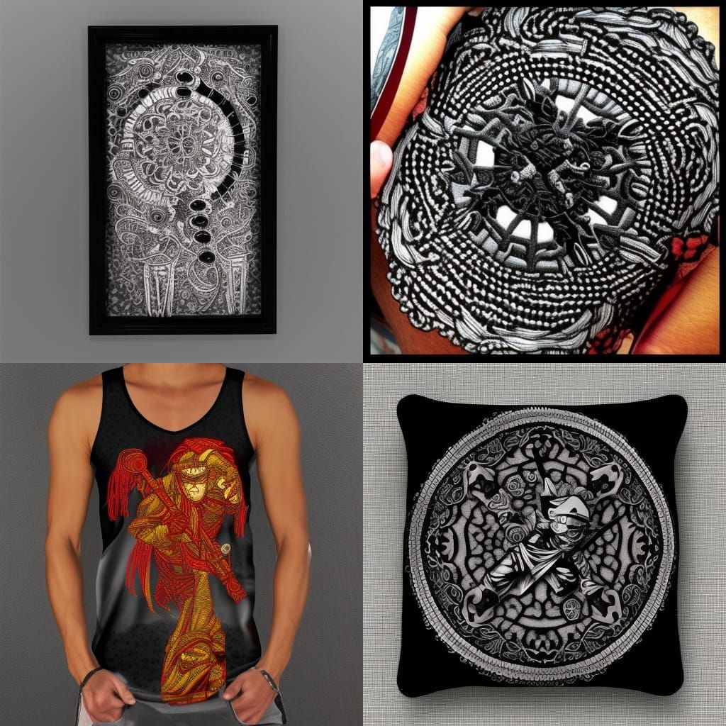 Detailed Ninja Warrior Artwork