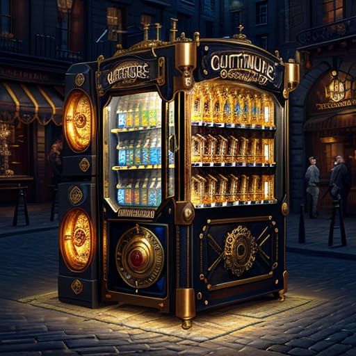Steampunk Vending Machine Concept Art