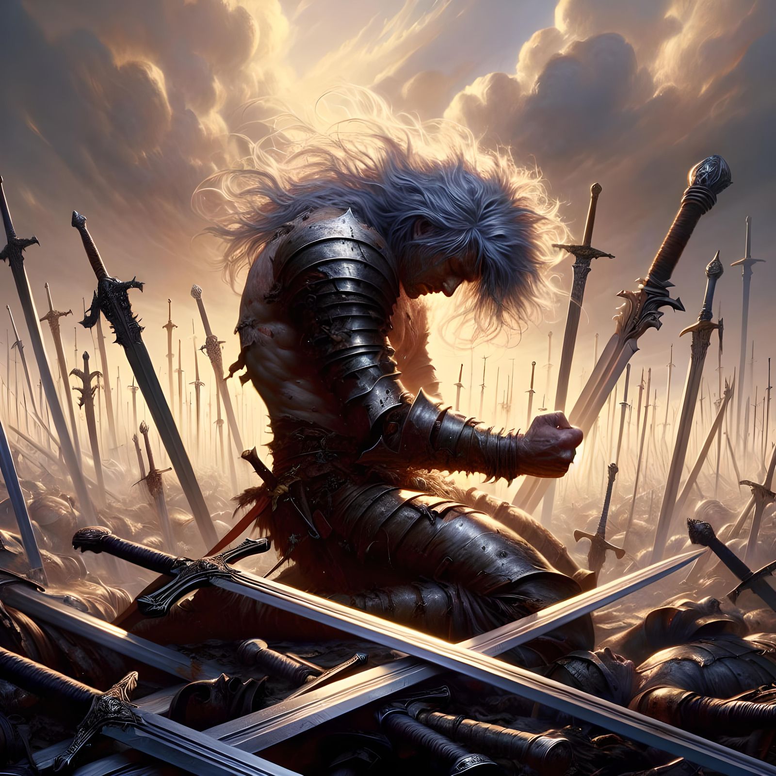 The cost of battle was great - lone warrior