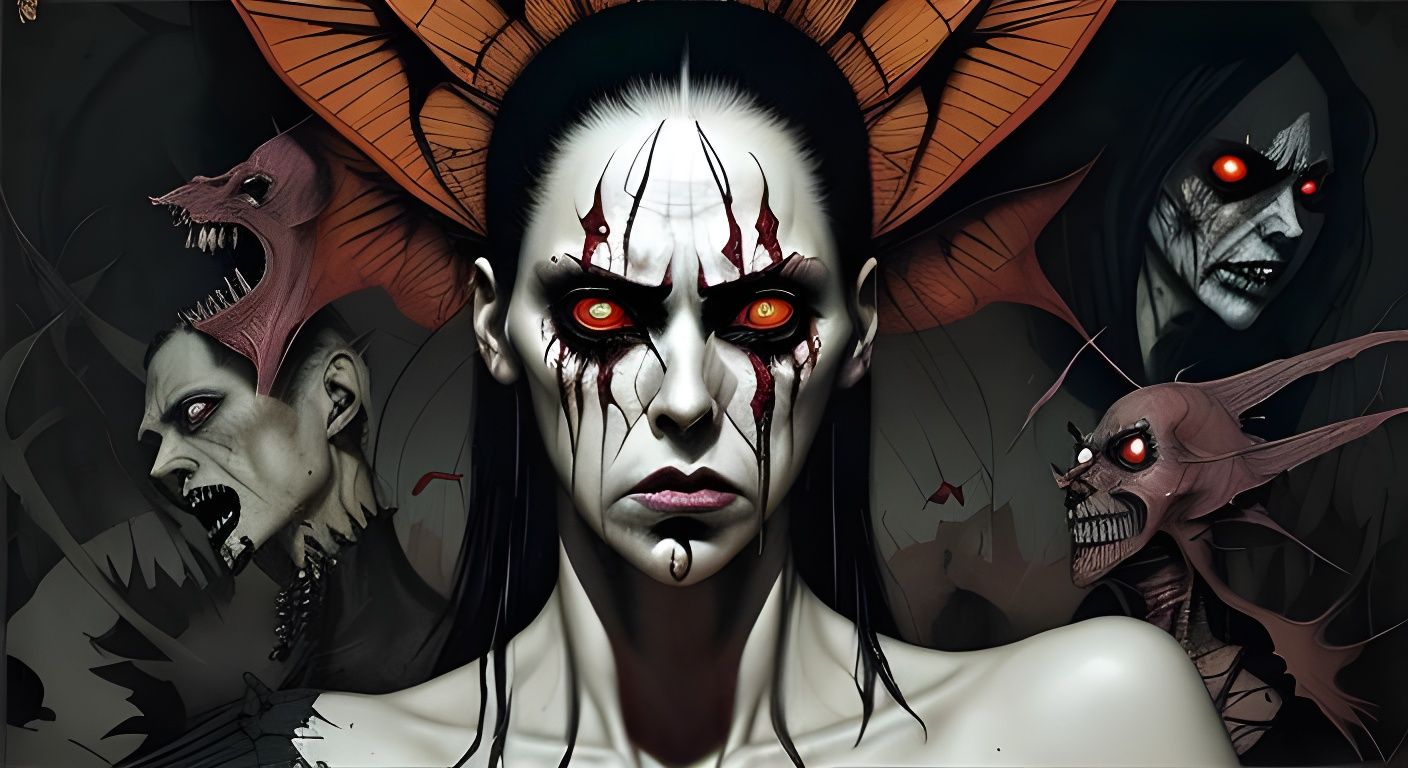 Frightening Angry Face Horror Masterpiece