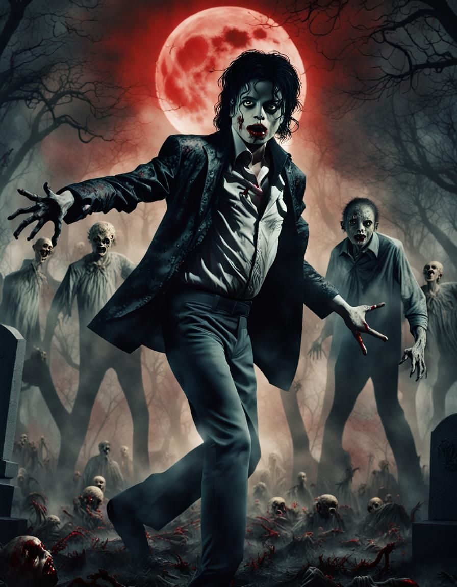 Michael Jackson Zombie Dance Horror Poster
