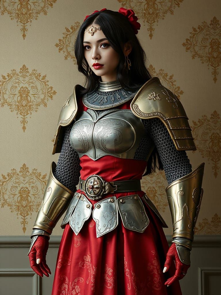 Woman in Chinese Ceramic Armor, Giger Style