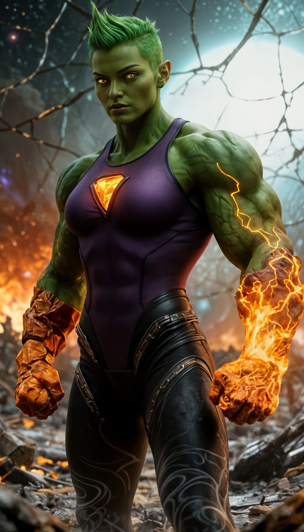 Super Skrull Warrior on Cosmic Battlefield