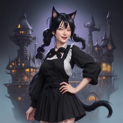 Jiji the Cat in Bakery, Studio Ghibli Style