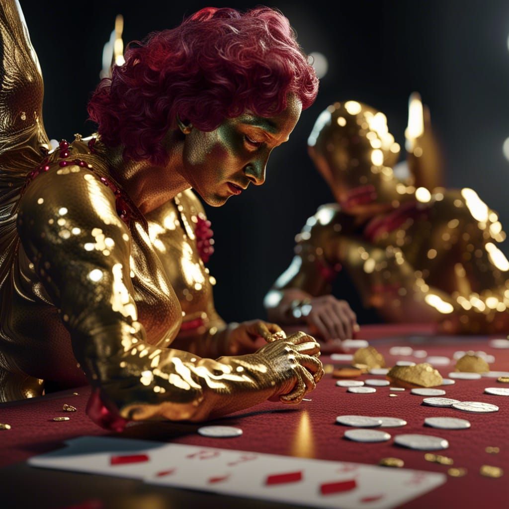 Angels Play Poker with Diamonds and Gold