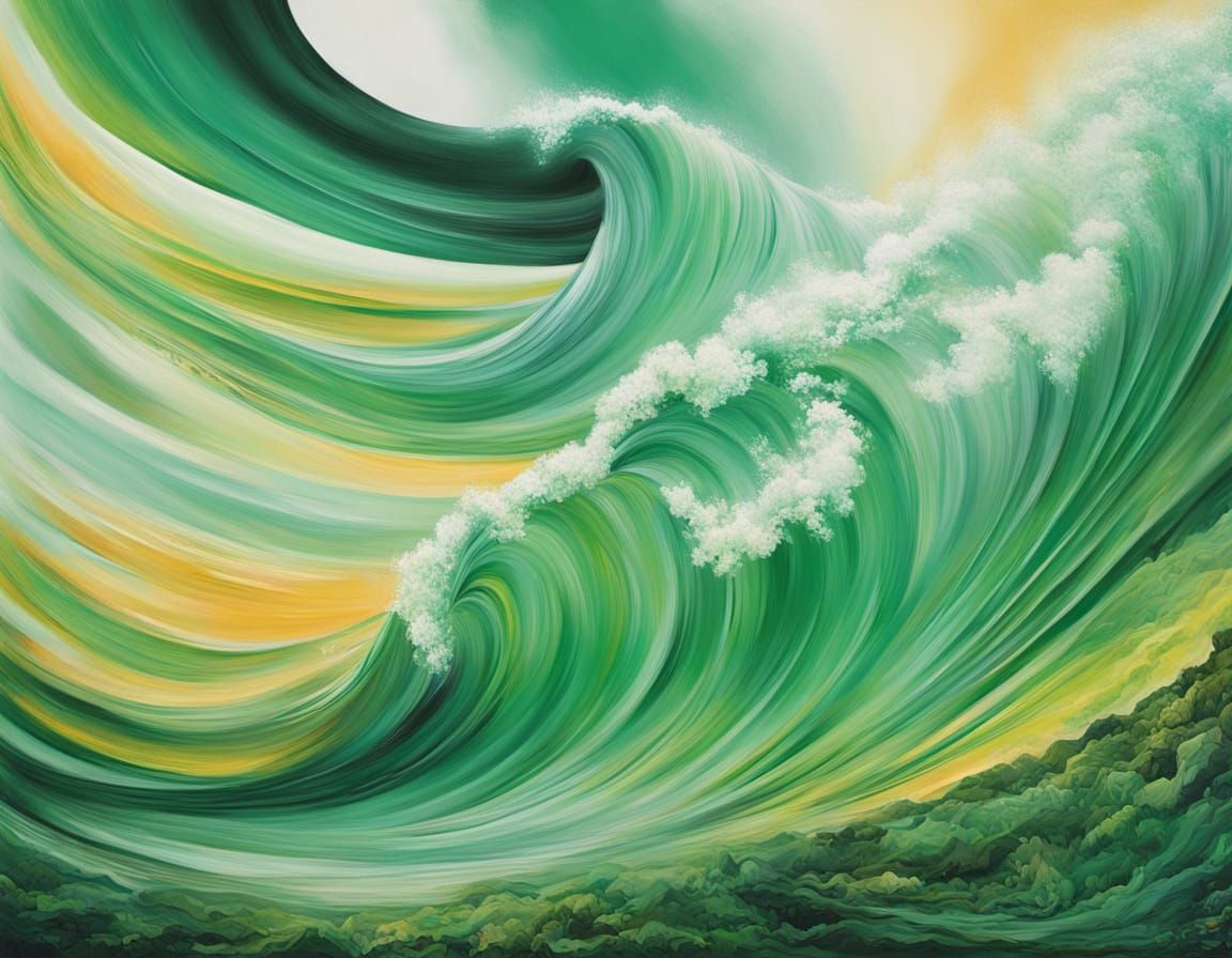 Abstract Surrealism Painting of a Heat Wave