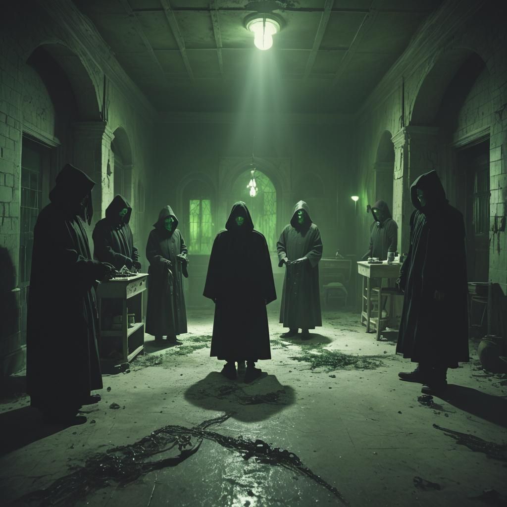 Death cult medical system. Evil doctors, with poison medicin...