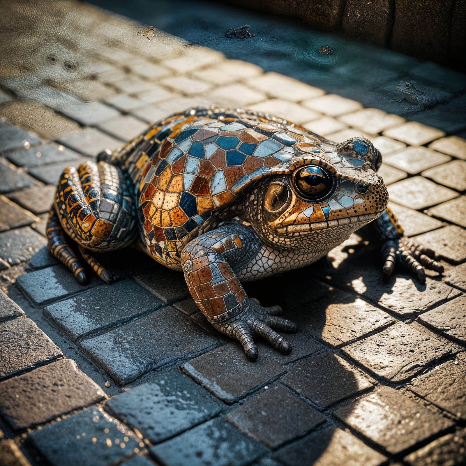 Toad Stone Tile Mosaic: Cinematic Still