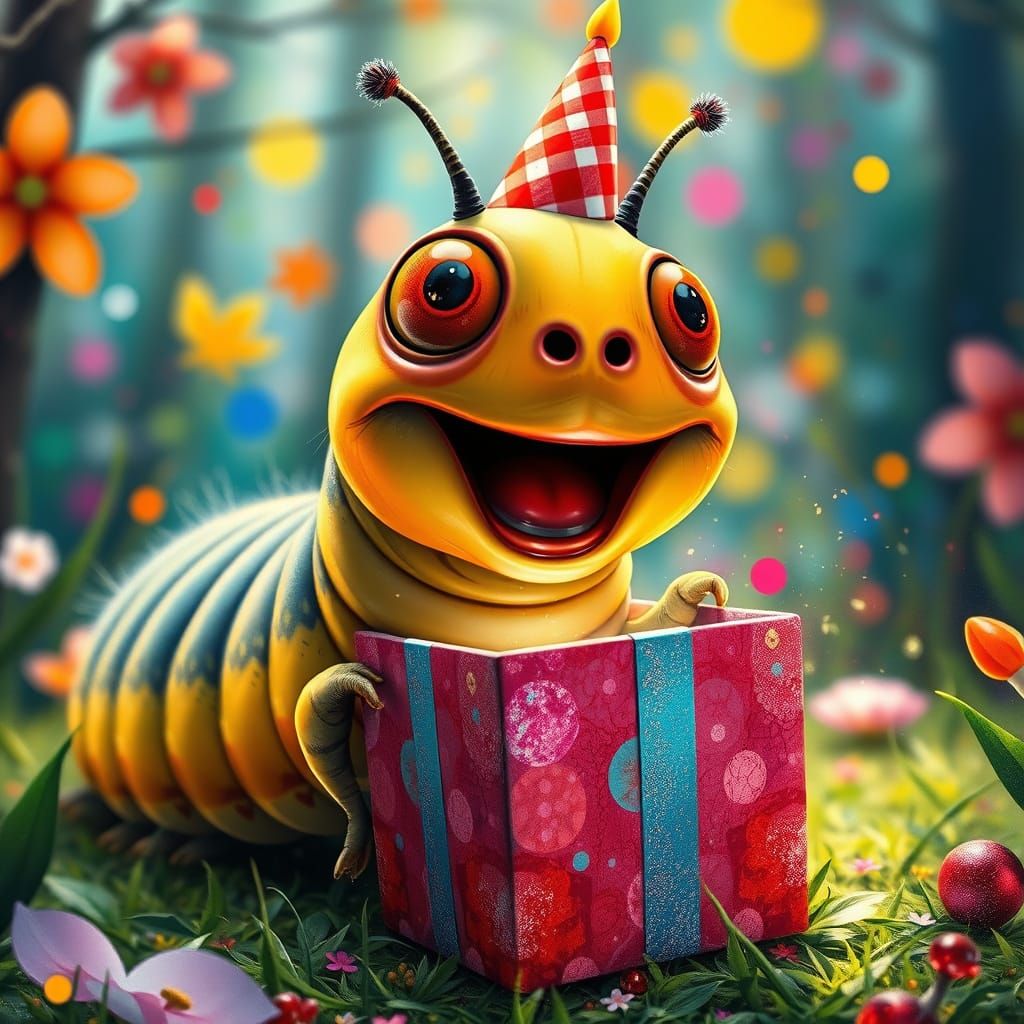 Excited Caterpillar  ~Birthday