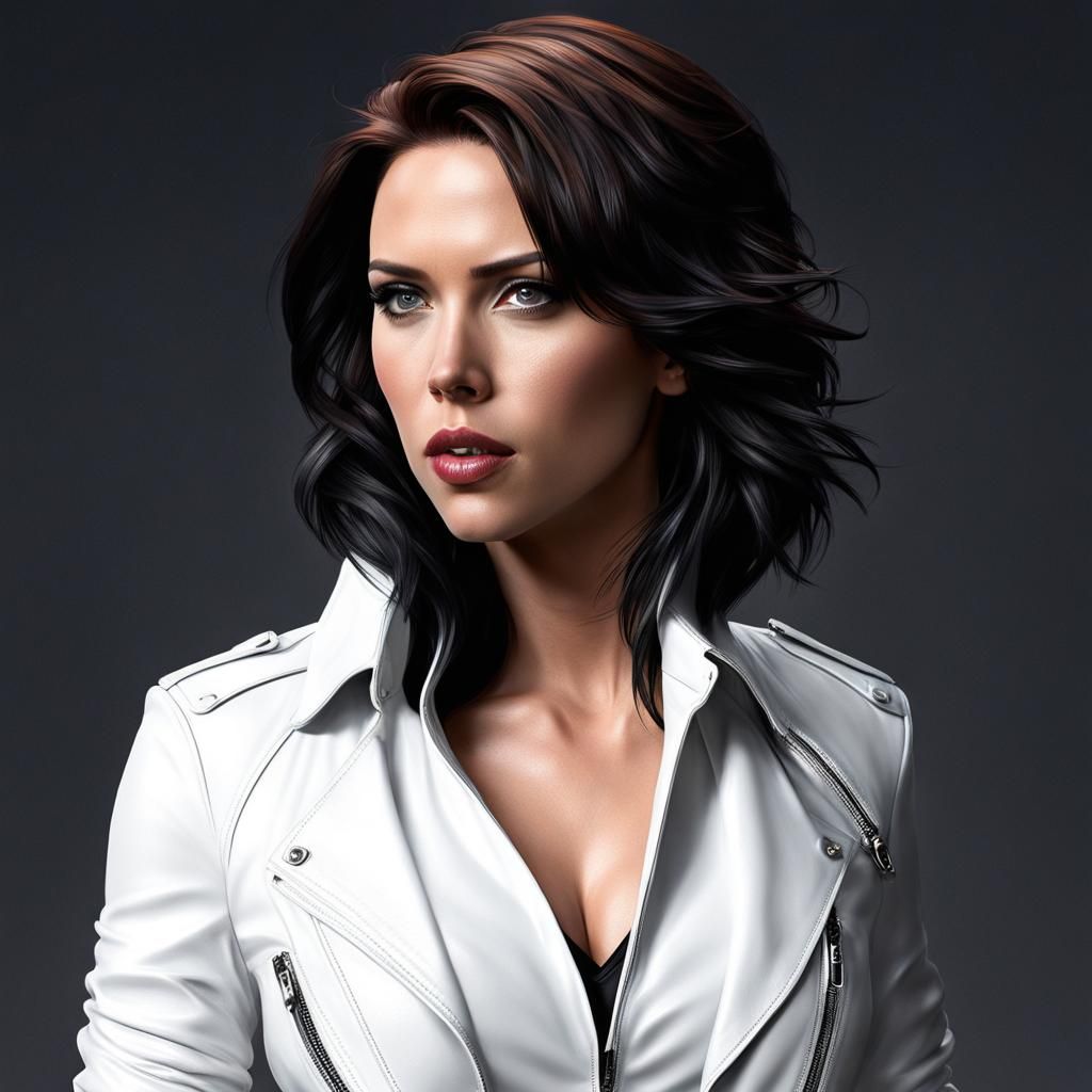 Ultrarealistic Full Body Photo of Woman in Biker Outfit