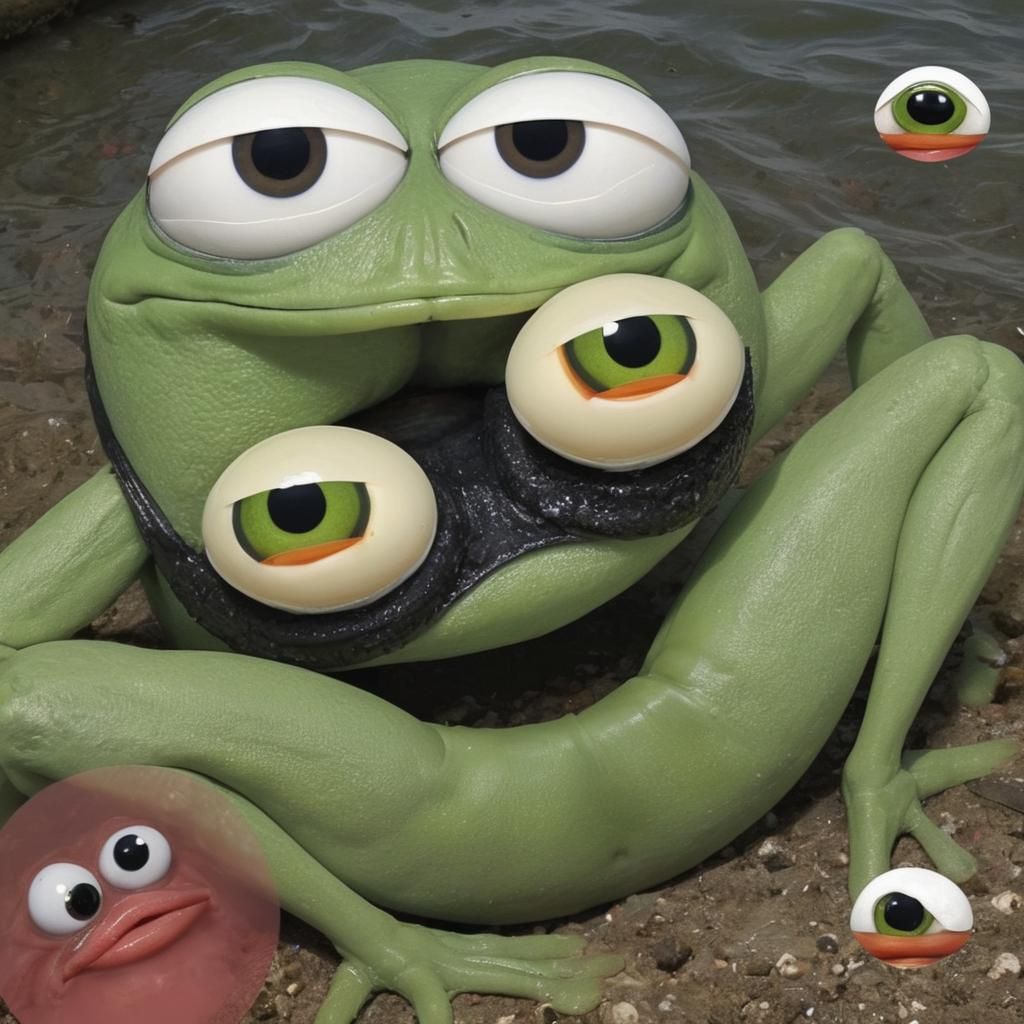 Humorous Googly-Eyed Character with Exaggerated Features