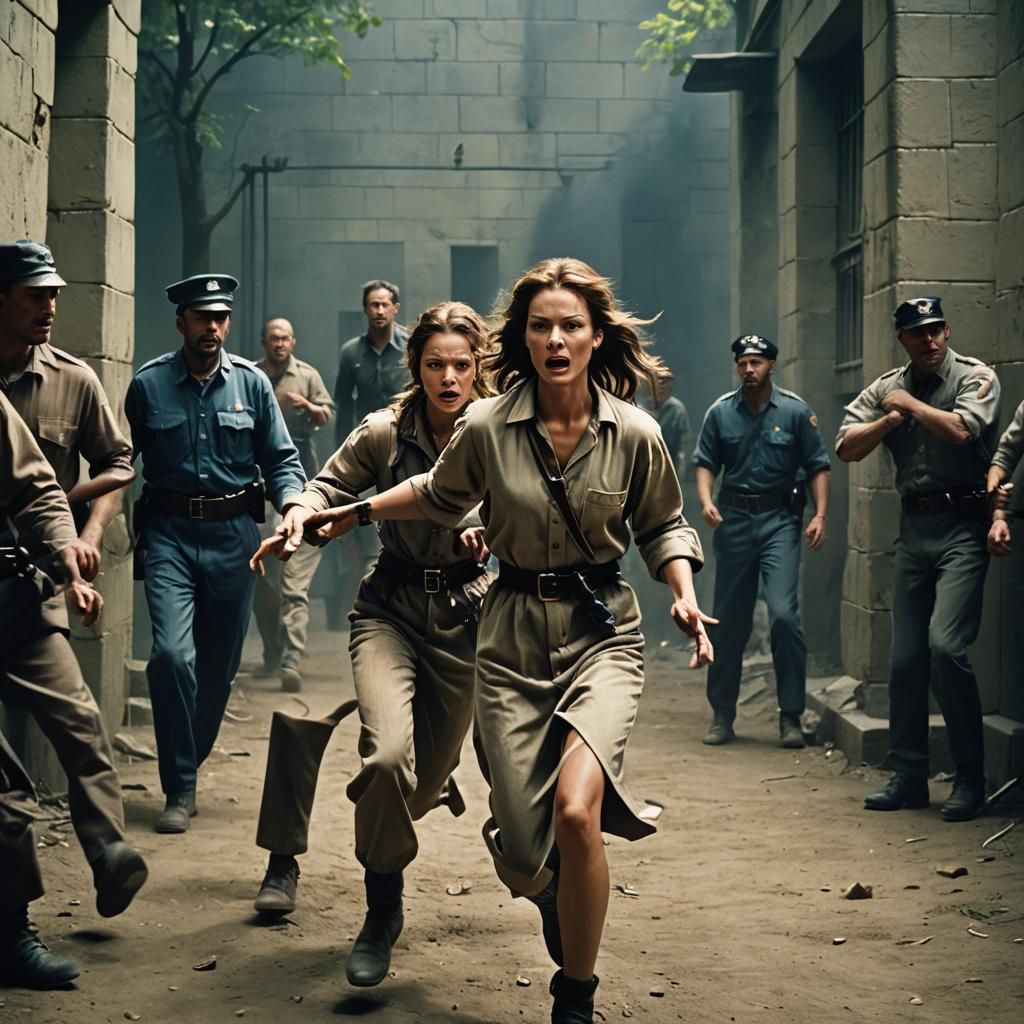 Dramatic Film Still of a Prisoner's Punishment