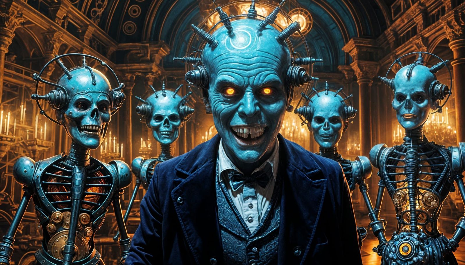 Surreal Steampunk Jesters in Gearbound Seers' Gallery