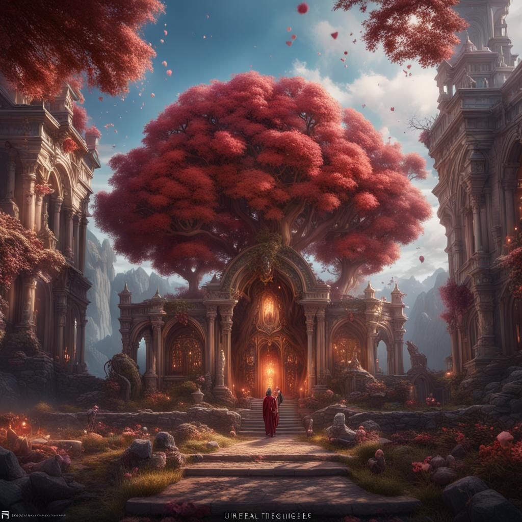 Love's Education: A Detailed Fantasy Painting