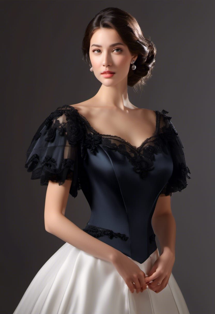 Alexandra Daddario Portrait in Victorian Style