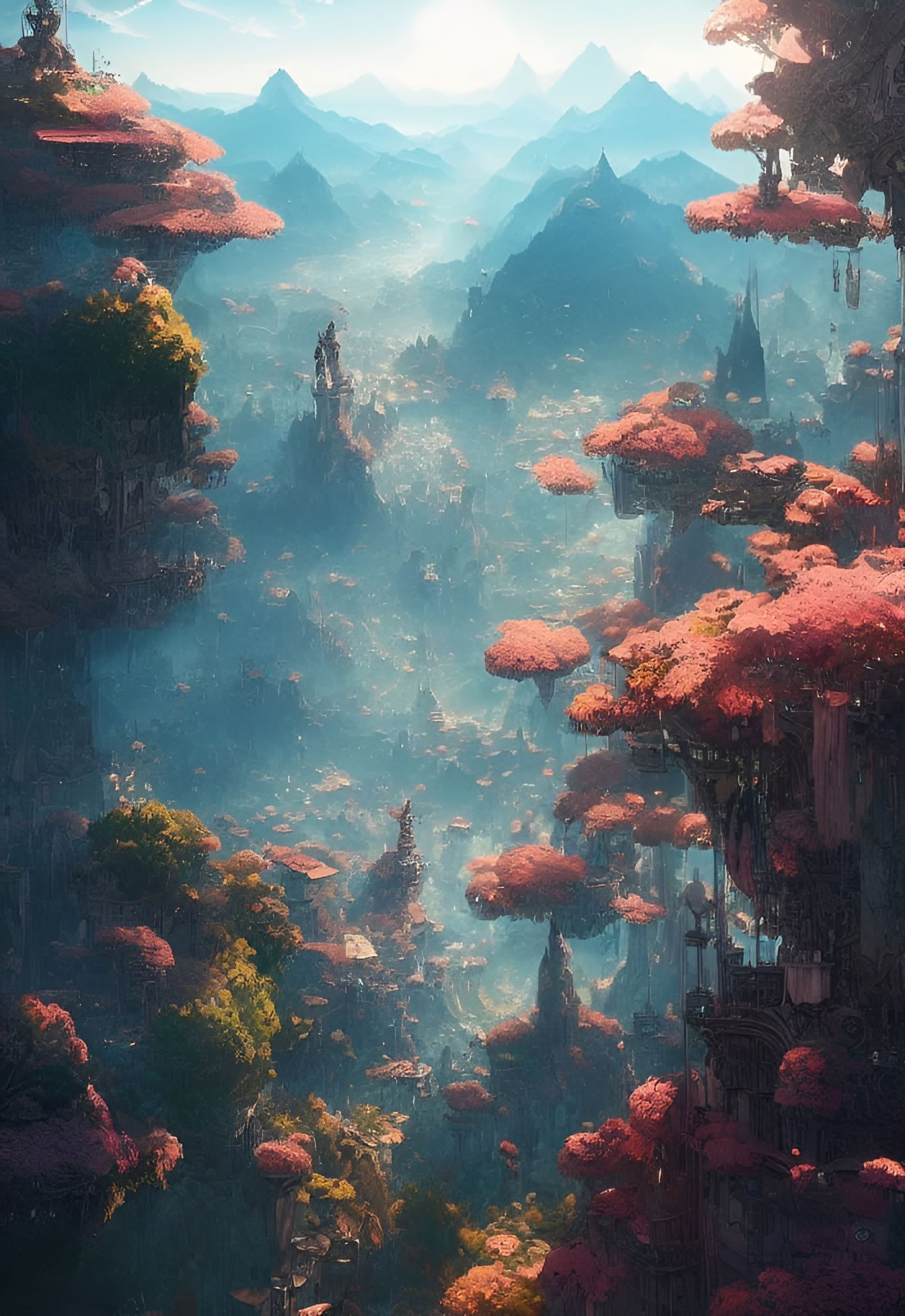 Epic Fantasy Landscape in Digital Illustration