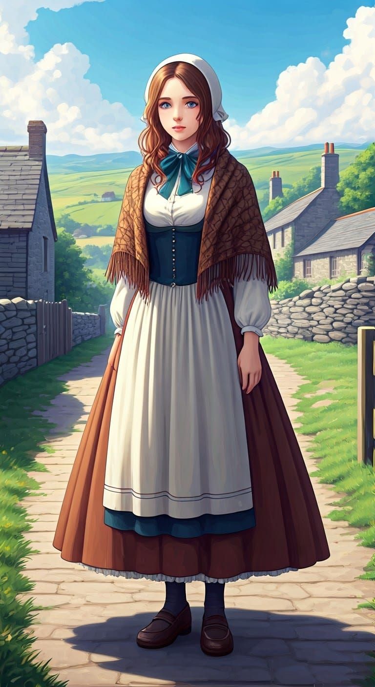 Welsh Woman in Traditional Dress, Anime Key Visual