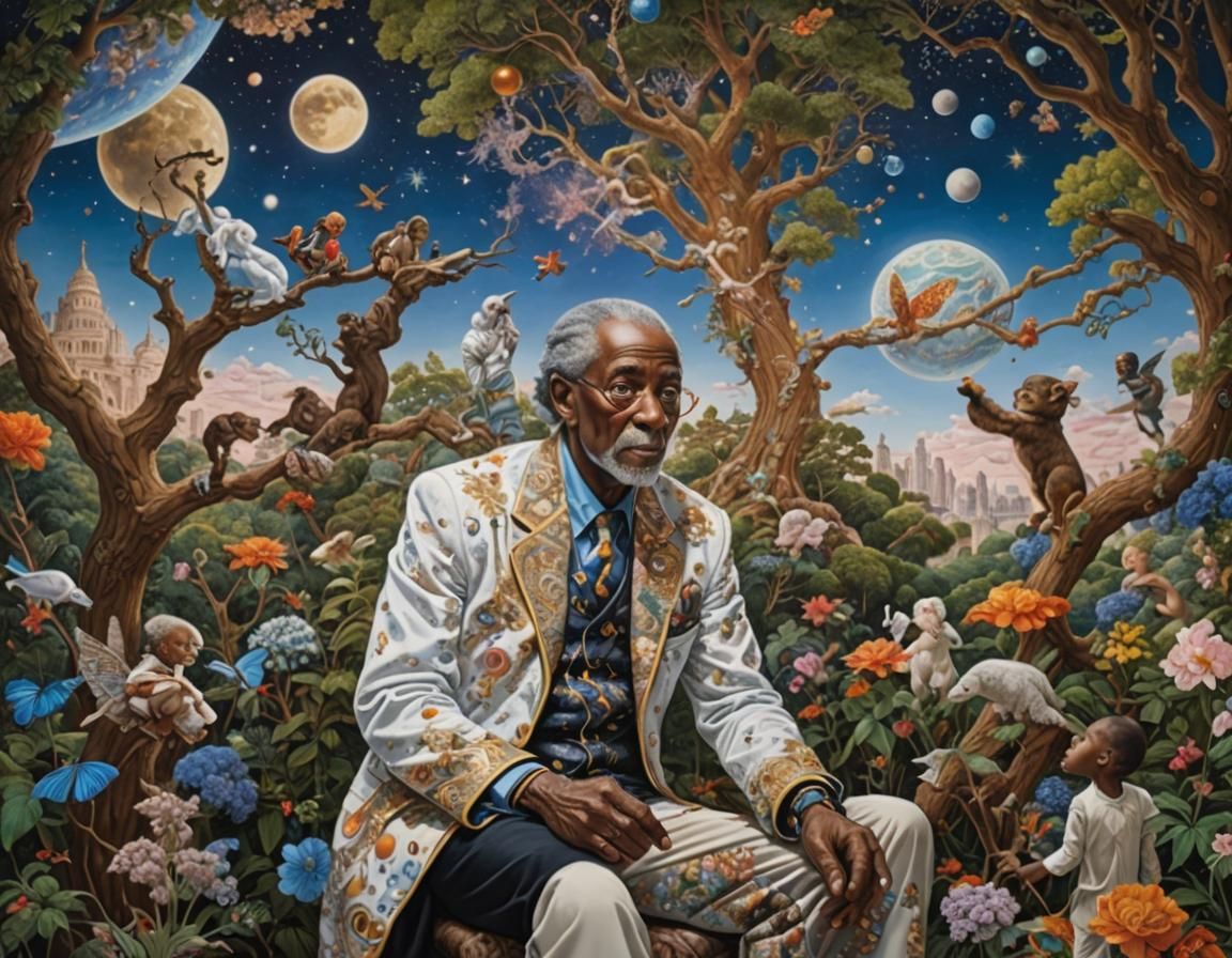 Grandfather's Stories: A Raqib Shaw Inspired Scene