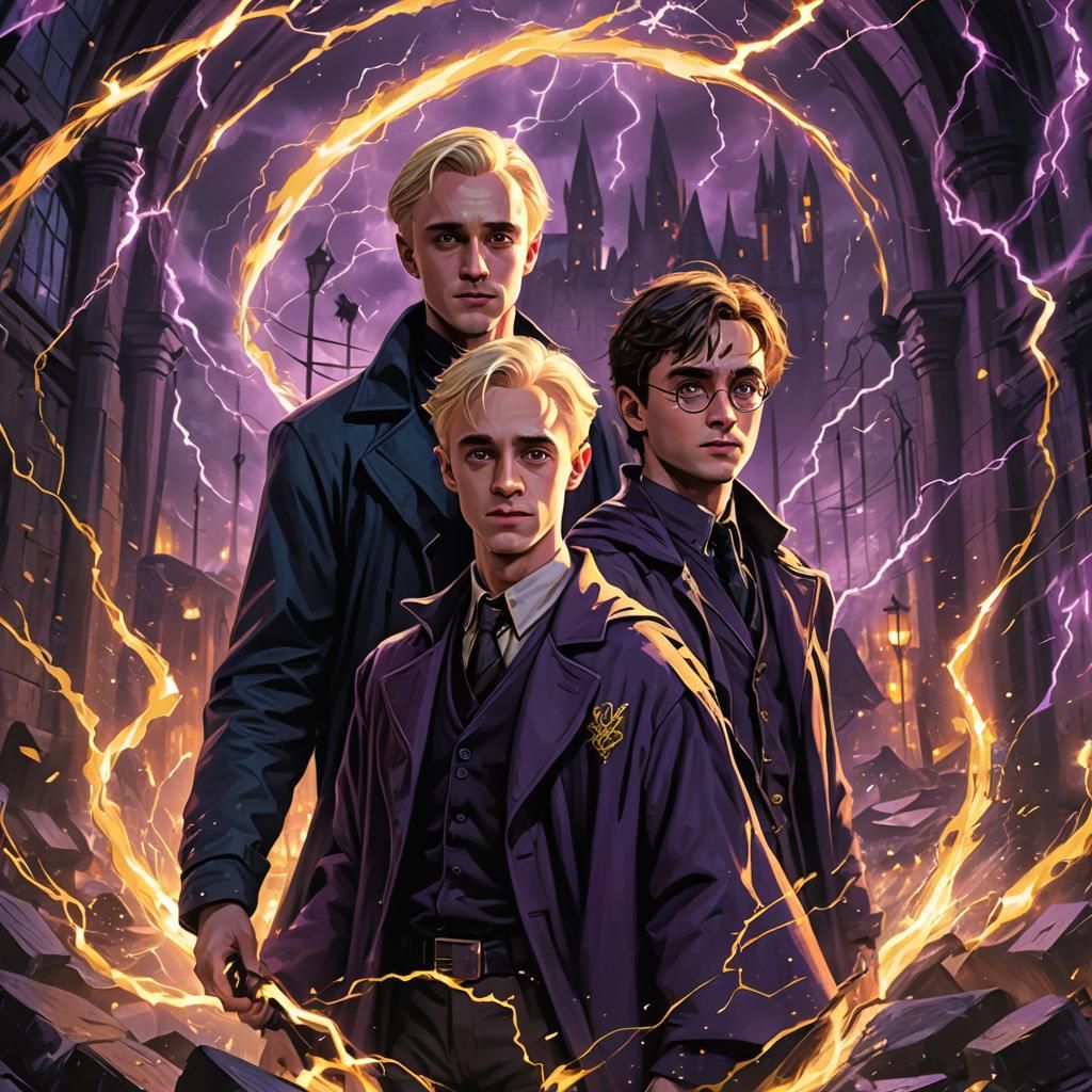 Draco Malfoy and Harry Potter are friends and lightning