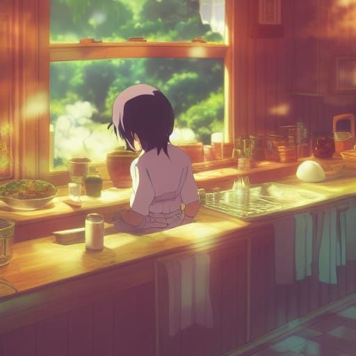 Anime Key Visual: Food Phobia in Studio Ghibli Style