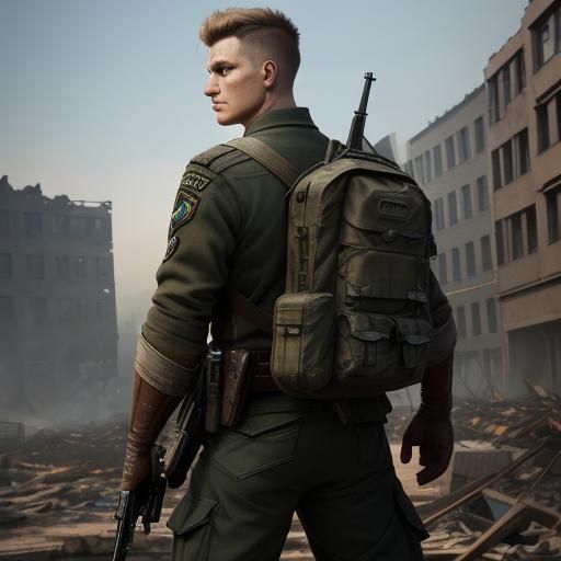 Warsaw Uprising Concept Art in Digital Painting Style