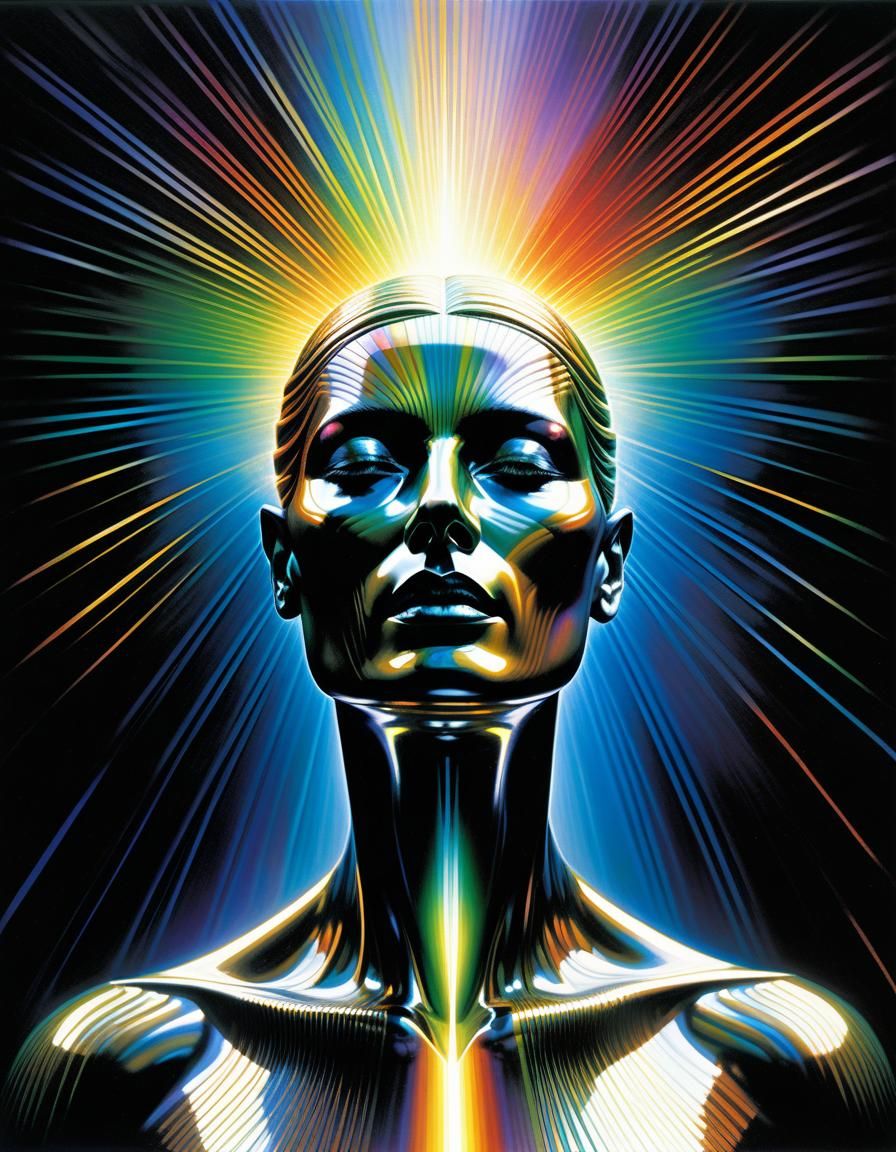 Fractal Rainbow Iridescence in Tonalist Style