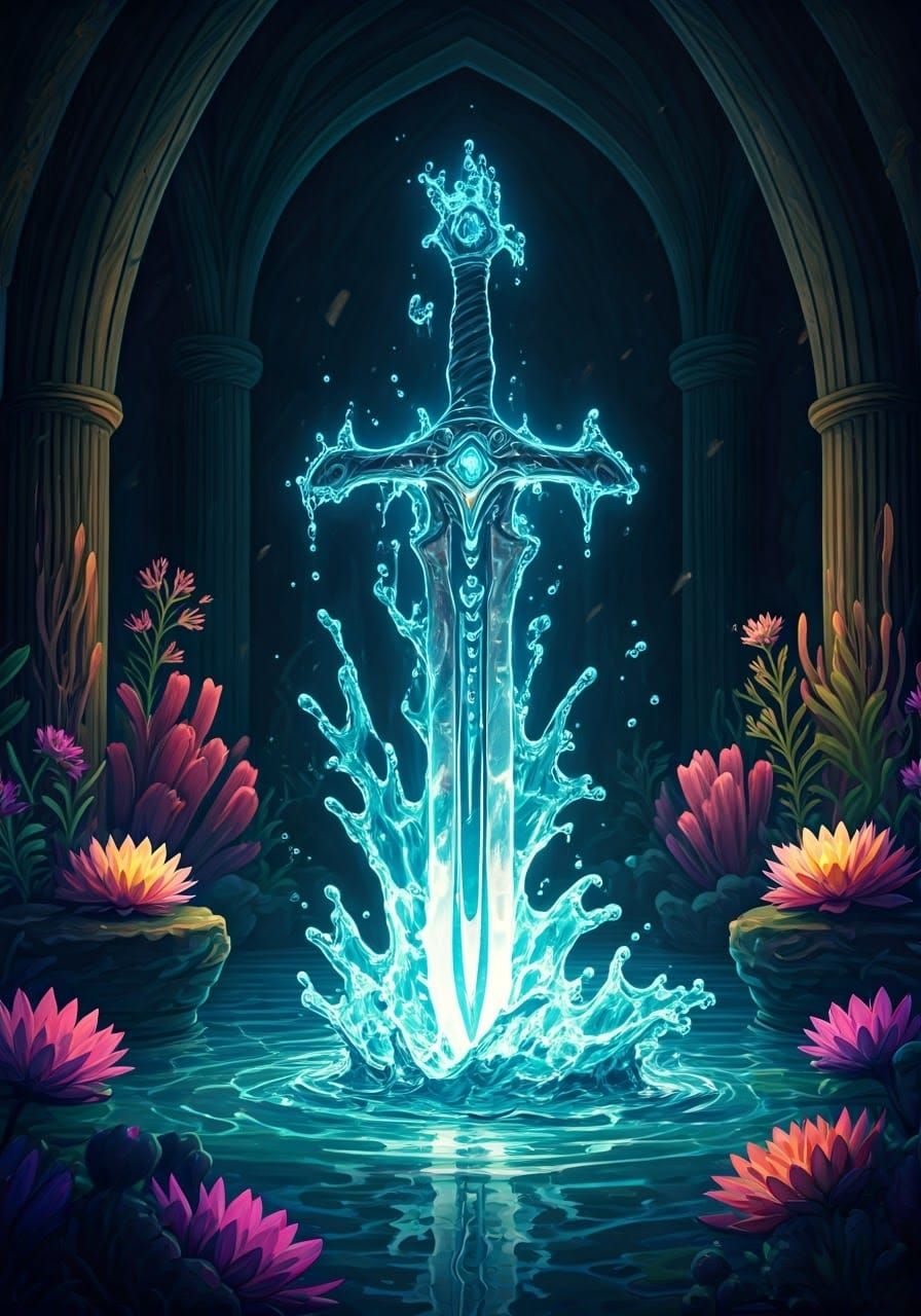Sword of the Water God: A Radiant, Luminous Blade in Fantasy...