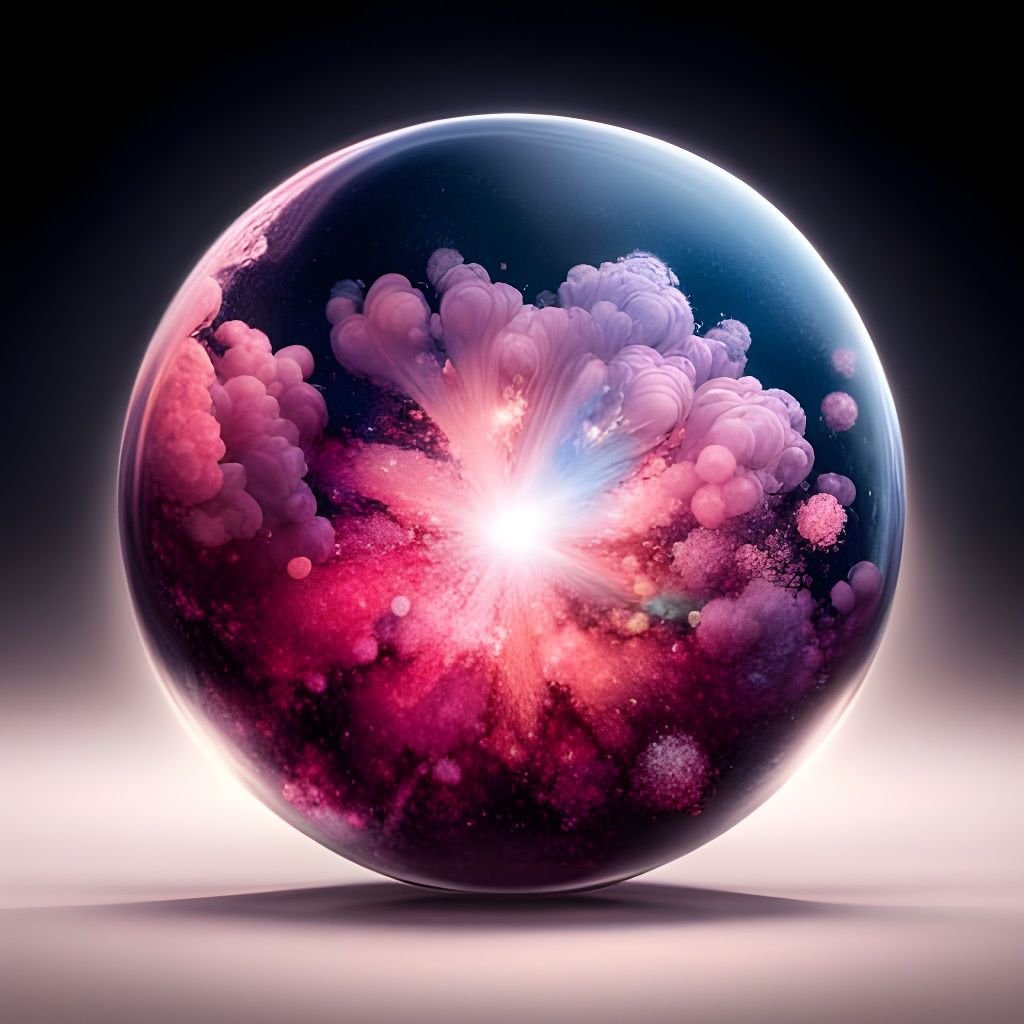 Galaxy in Glass Sphere with Fairy Dust Effect