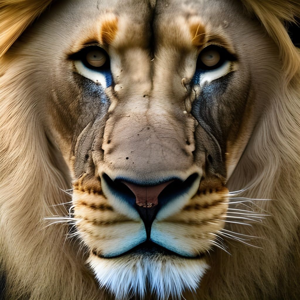 Majestic Lion Portrait in Natural Light