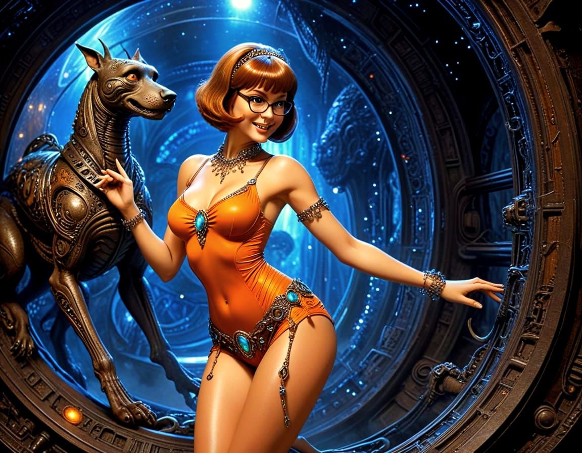 Velma Dinkley in Alien Ship, Erotomechanics Style
