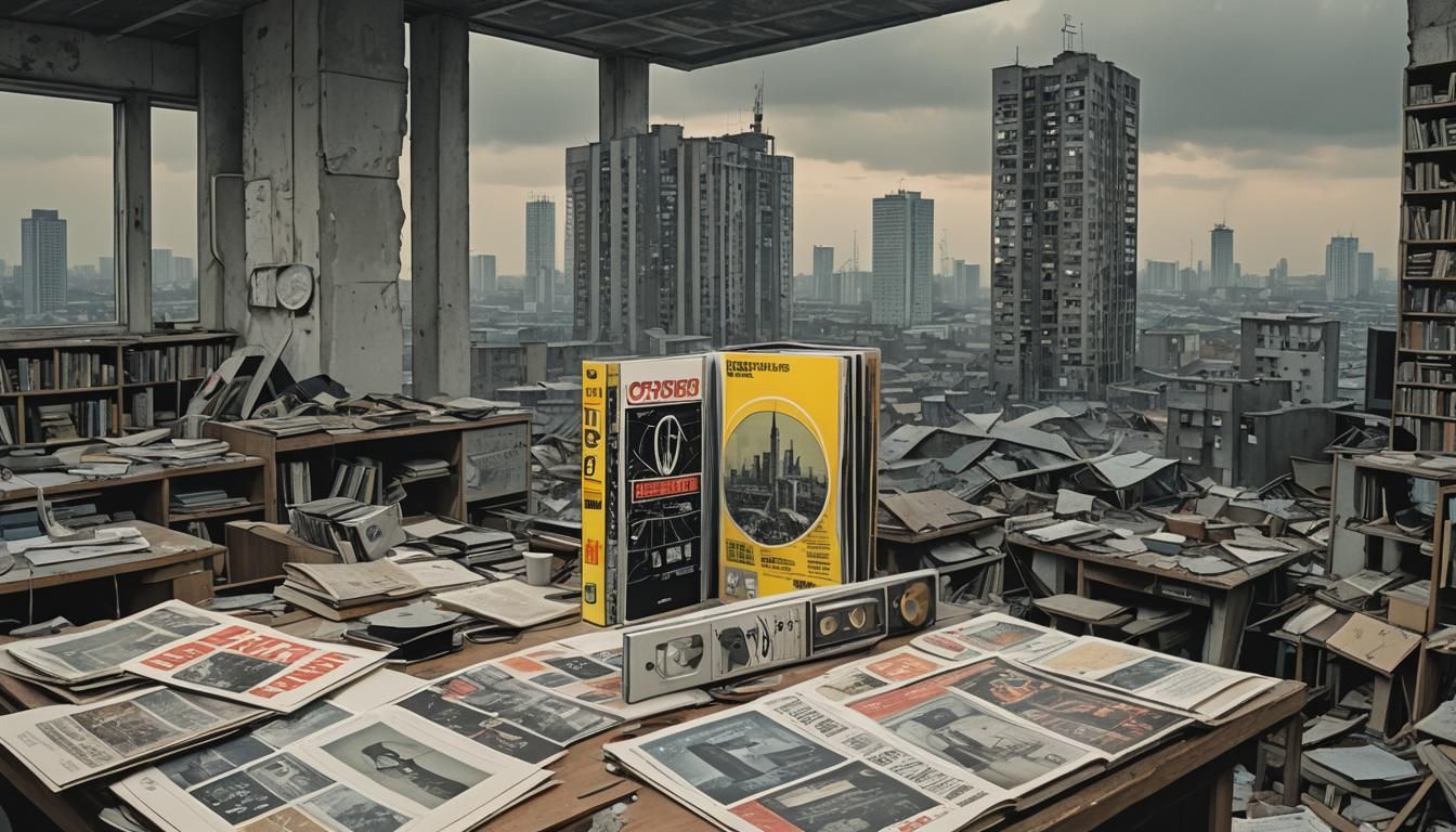 Neon Futurism Comic Book Art in Polish Style