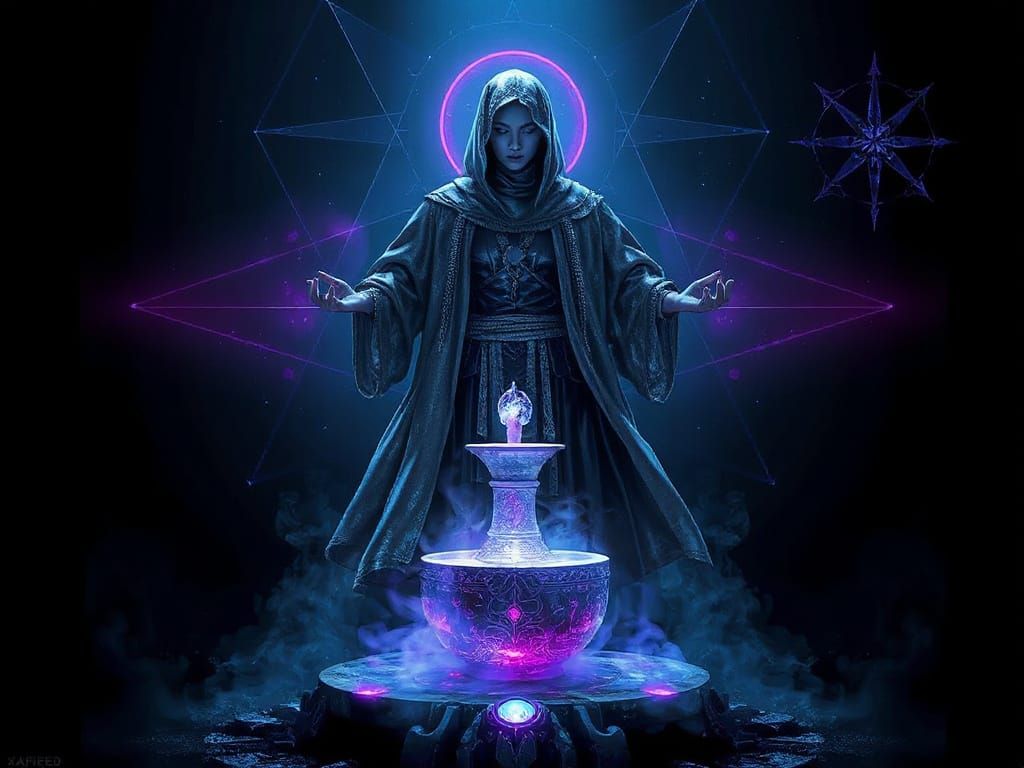 Futuristic Figure in Digital Art Style