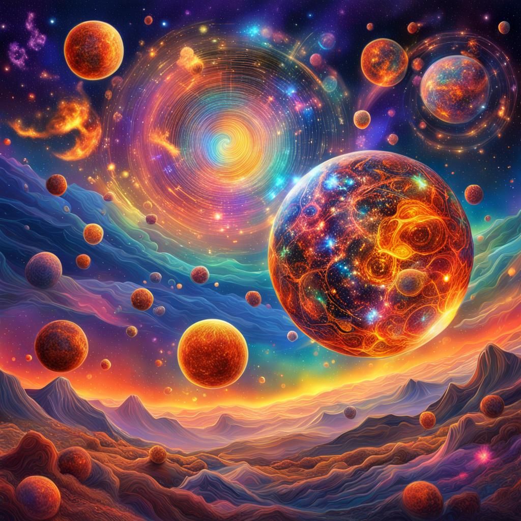 Cosmic Fireballs: A Holographic Astral Illustration