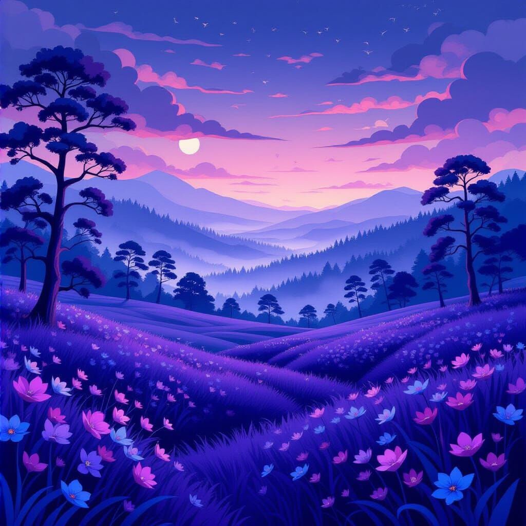 Kirigami Fantasy Landscape in Style of James Jean