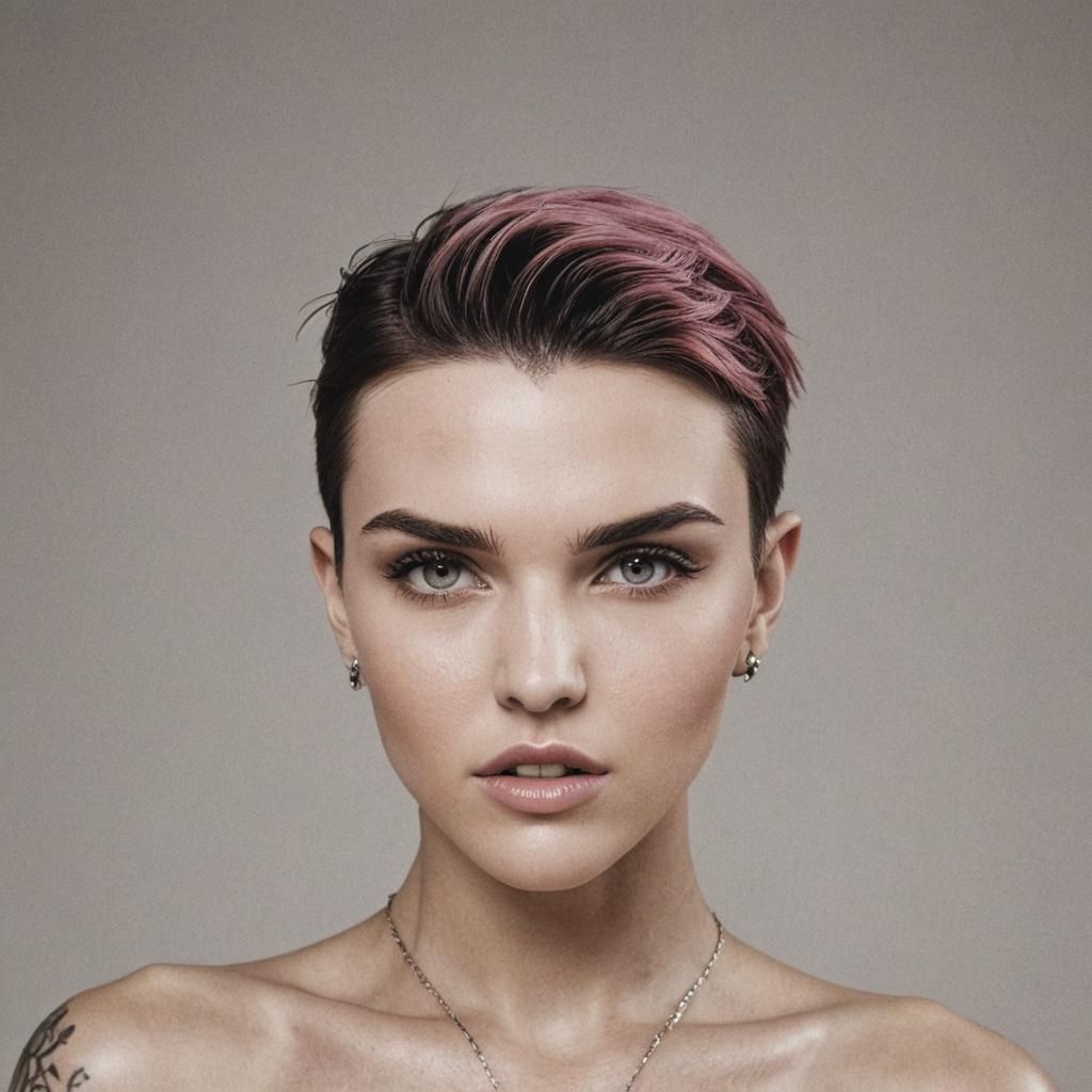 Stylized Digital Portrait of Ruby Rose