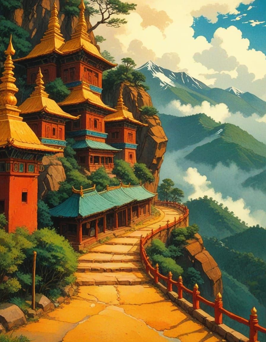 Inspired by Thangka painting.