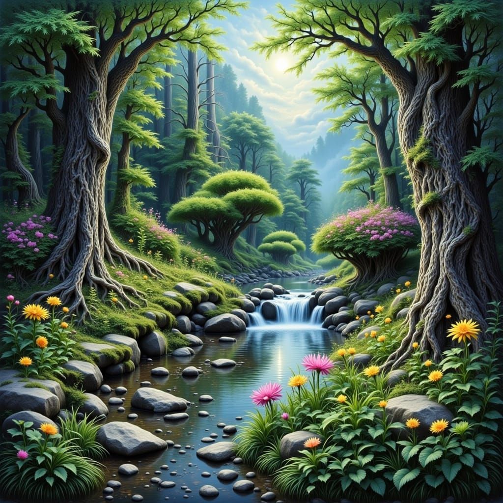 Luscious Symmetrical Design in Purple Hues