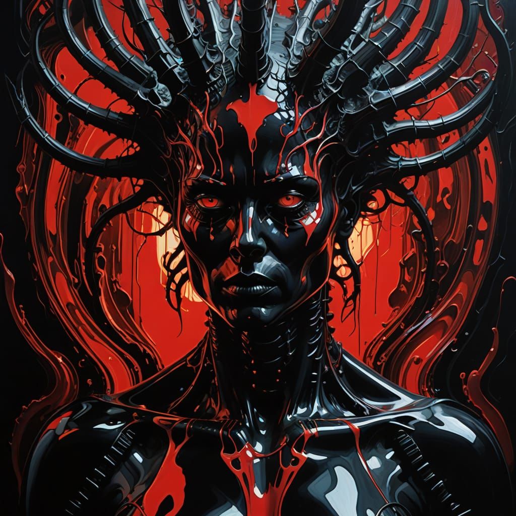 Abstract Expressionism: Figure in Luxury Clothing