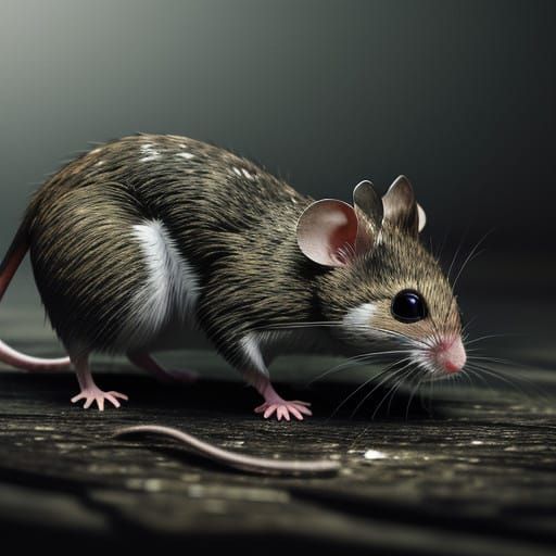 Hyperrealistic Close-Up of a Mouse in Cinematic Atmosphere