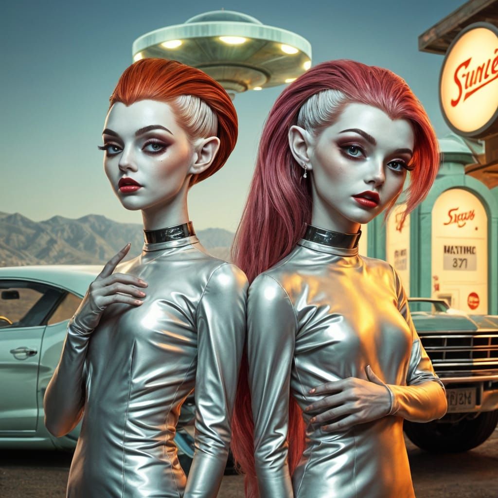 Surrealist Alien Goddesses in Retro-Futuristic Fashion